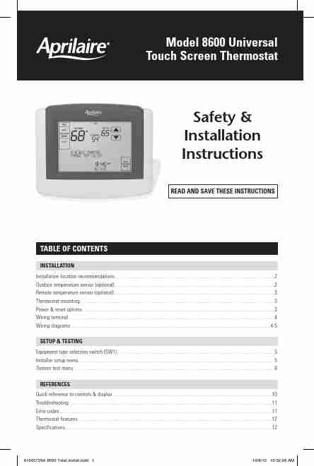 Aprilaire Thermostat 8600-page_pdf